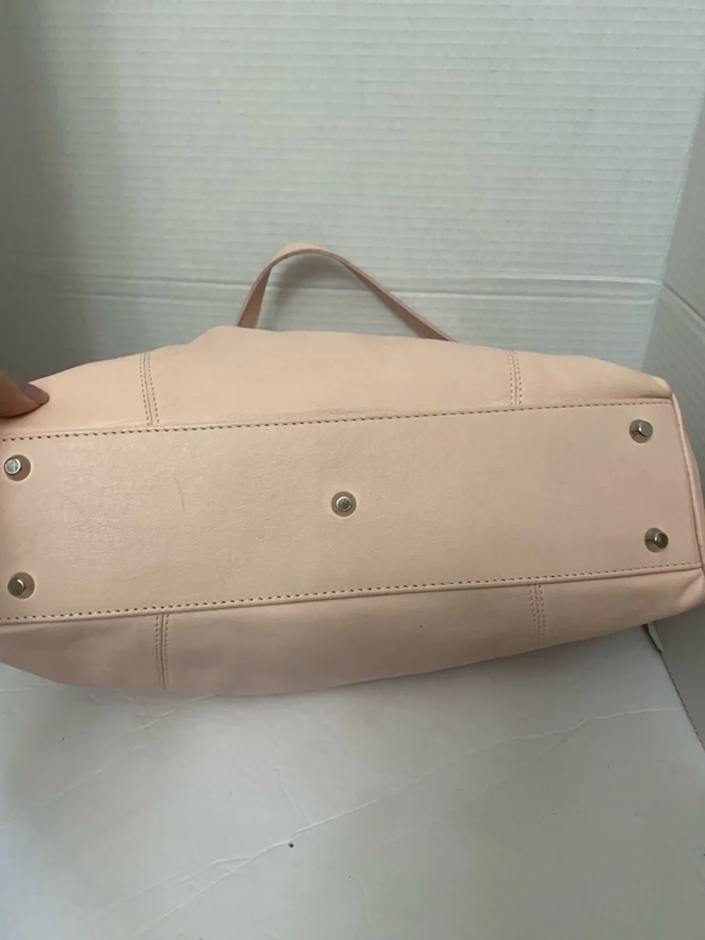 Roberta Gandolfi Pink Drawstring Shoulder Bag Side Ruffles Silver Hardware